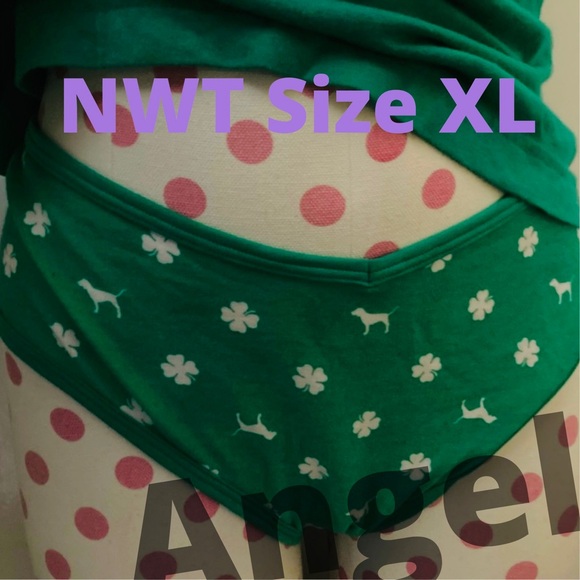 PINK Victoria’s Secret St Patrick’s Day Cheekster Panty Clover St Paddys Day Y2K - Picture 1 of 8